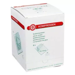 MULLKOMPRESSEN 10x10 cm steril 32-faldig, 8X5 st