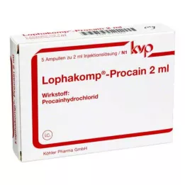 LOPHAKOMP Procain 2 ml injektionslösning, 5x2 ml