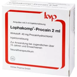 LOPHAKOMP Procaine 2 ml injektionslösning, 100X2 ml