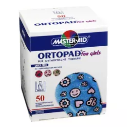 ORTOPAD för flickor medelstora ögonocklusionsplåster, 50 st