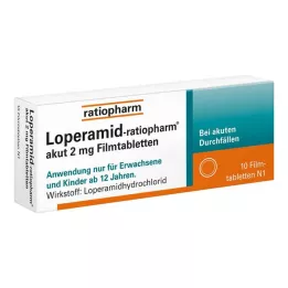 LOPERAMID-ratiopharm akut 2 mg filmdragerade tabletter, 10 st