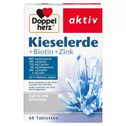 DOPPELHERZ Kiseldioxid+Biotin+Zinktabletter, 60 st