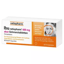 IBU-RATIOPHARM 400 mg akuta smärttabletter, filmdragerade tabletter, 20 st