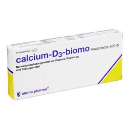 CALCIUM-D3-biomo tuggtabletter 500+D, 20 st