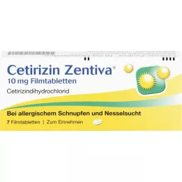 CETIRIZIN Zentiva 10 mg filmdragerade tabletter, 7 st