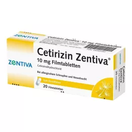 CETIRIZIN Zentiva 10 mg filmdragerade tabletter, 20 st