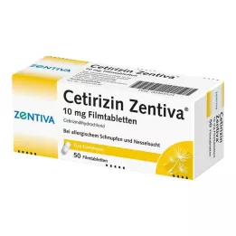 CETIRIZIN Zentiva 10 mg filmdragerade tabletter, 50 st