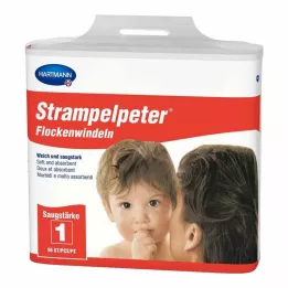 STRAMPELPETER Flakeblöjor sugförmåga 1, 56 st
