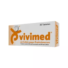 VIVIMED med koffein mot huvudvärkstabletter, 30 st