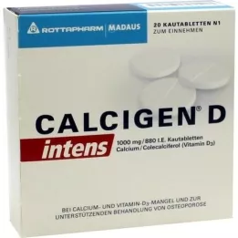 Calcigen D Intens 1000 mg / 880 I. E. Tuggbara tabletter, 20 st