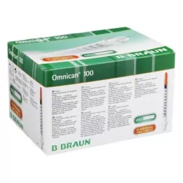 OMNICAN Insulinspruta 1 ml U100 med kanyl 0,30x8 mm enkel, 100X1 st