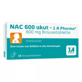 NAC 600 akut-1A Pharma brustabletter, 10 st