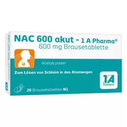 NAC 600 akut-1A Pharma brustabletter, 20 st