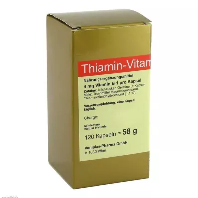 THIAMIN Vitamin B1 kapslar, 120 st THIAMIN Vitamin B1 kapslar, 120 st