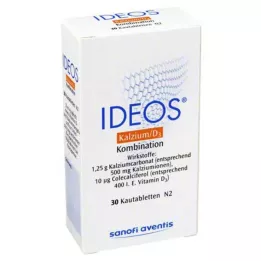 IDEOS 500 mg/400 IE tuggtabletter, 30 st