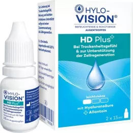 HYLO-VISION HD plus ögondroppar, 2x15 ml