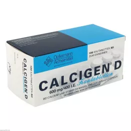CALCIGEN D 600 mg/400 I.E. tuggtabletter, 100 st