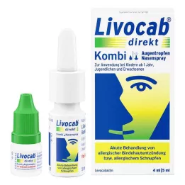 LIVOCAB direkt combo 4 ml ögondroppar + 5 ml nässpray, 1 förpackning