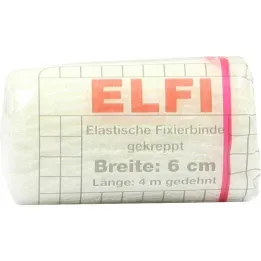 Dracoelfi elastiskt fixeringsbandage 6cmx4m kräppad cello, 1 st