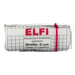Dracoelfi elastiskt fixeringsbandage 8cmx4m kräppad cello, 1 st