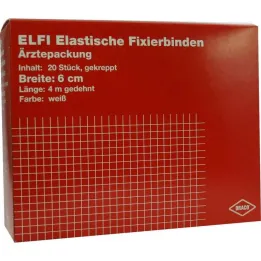 Dracoelfi elastiskt fästbandage 6cmx4m kräppat, 20 st