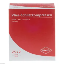 Slits kompresser fleece 7,5x, 25x2 stycken