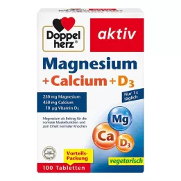DOPPELHERZ Magnesium+Kalcium+D3 tabletter, 100 st