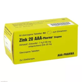 ZINK 20 AAA-Pharma Dragees, 50 st