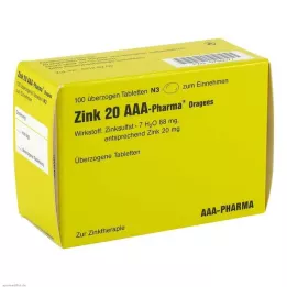 ZINK 20 AAA-Pharma Dragees, 100 st