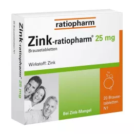ZINK-RATIOPHARM 25 mg brustabletter, 20 st