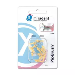 MIRADENT Interd.Pic-Brush utbytesborste x-fin gul, 12 st