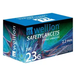 WELLION Säkerhetslansetter 23 G Säkerhetslansetter för engångsbruk, 200 st