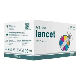 Klinion Soft finfärgade lansetter 28 G, 210 st