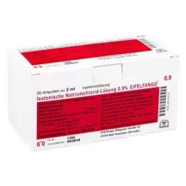 ISOTONISCHE NaCl-lösning 0,9 % Eifelfango Inj.-Lsg., 50X2 ml