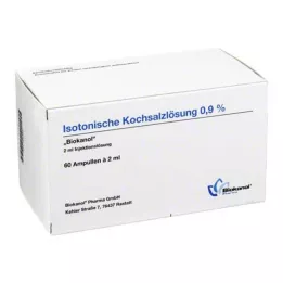 ISOTONISCHE Saltlösning 0,9% Biokanol ampuller, 60X2 ml