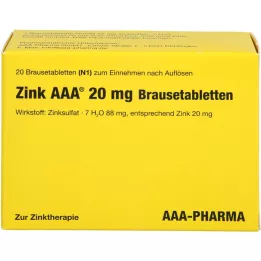 ZINK AAA 20 mg brusande tabletter, 20 st
