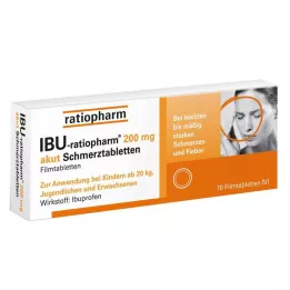 IBU-RATIOPHARM 200 mg akuta smärttabletter, filmdragerade tabletter, 10 st