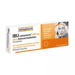 IBU-RATIOPHARM 200 mg akuta smärttabletter, filmdragerade tabletter, 20 st