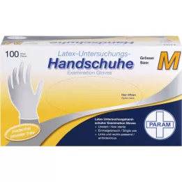 HANDSCHUHE Engångslatexpulverfri M, 100 st