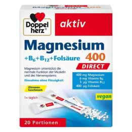 DOPPELHERZ Magnesium+B Vitaminer DIRECT Pellets, 20 st