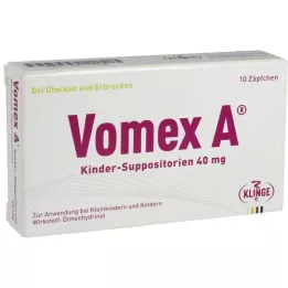 VOMEX A Childrens Suppositories 40 mg, 10 st