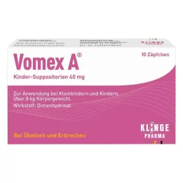 VOMEX A Childrens Suppositories 40 mg, 10 st