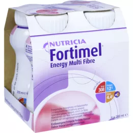 FORTIMEL Energi multifibre jordgubbsmak, 4x200 ml