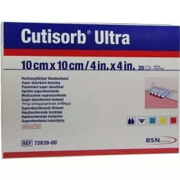 Cutisorb Ultra Sug Compresses steril 10x10cm, 20 st