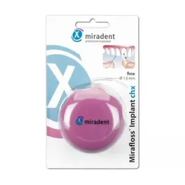 MIRADENT Tandtråd Mirafloss Implantat CHX fint, 50X15 cm