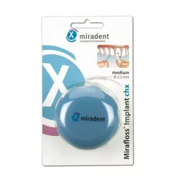 Miradent Mirafloss Implant CHX-medium turkos, 50x15 cm