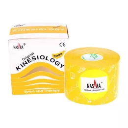 NASARA Kinesiotape 5 cmx5 m gul, 1 st