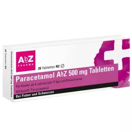 PARACETAMOL AbZ 500 mg tabletter, 20 st