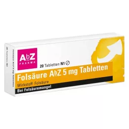 FOLSÄURE AbZ 5 mg tabletter, 20 st