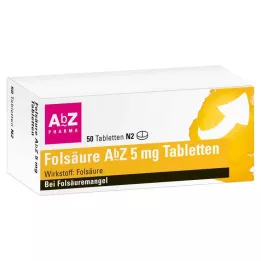 FOLSÄURE AbZ 5 mg tabletter, 50 st